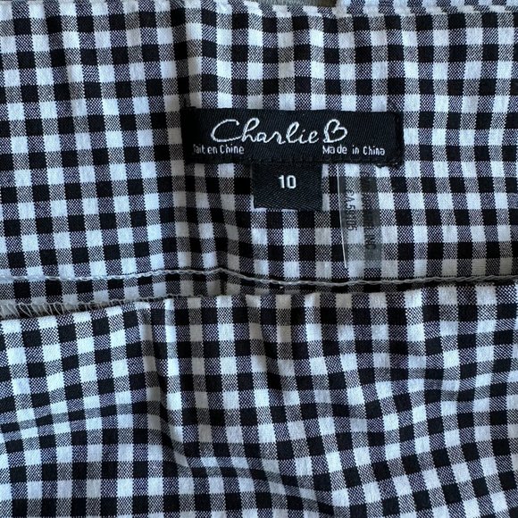 NEW Charlie Gingham Checkered Pants - Picture 4 of 6